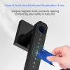 Smart Fingerprint Door Lock Smart Door Lock with Handle 5-in-1 Fingerprint Door Handle Fingerprint Password Key APP IC Card Multiple Unlocking Methods Suitable for Office Apartment Home Black view 3