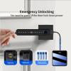 Smart Fingerprint Door Lock Smart Door Lock with Handle 5-in-1 Fingerprint Door Handle Fingerprint Password Key APP IC Card Multiple Unlocking Methods Suitable for Office Apartment Home Black view 4