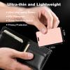 Vrebrey Wallet Tracker Card, Slim Rechargeable Bluetooth Item Locator, Smart Finder Compatible with Apple Find My for Wallet, Luggage, Passport, IP68 Waterproof (iOS Only) (Carbon Fiber Pink) view 3