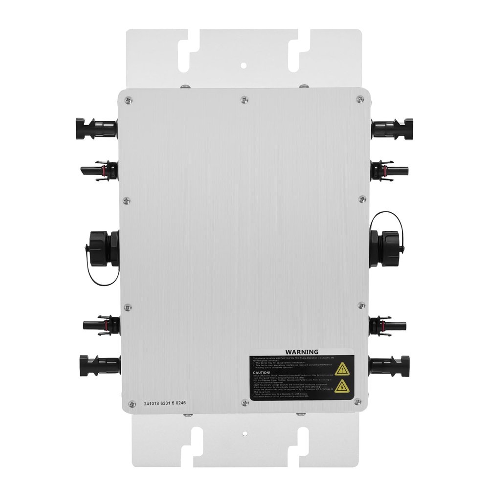 1200W Solar Grid Tie Micro Inverter with AC Data Monitoring Display Screen,Micro Inverter Solar Grid Tie Microinverter IP65 Waterproof, for 30V or 36V Solar Panel