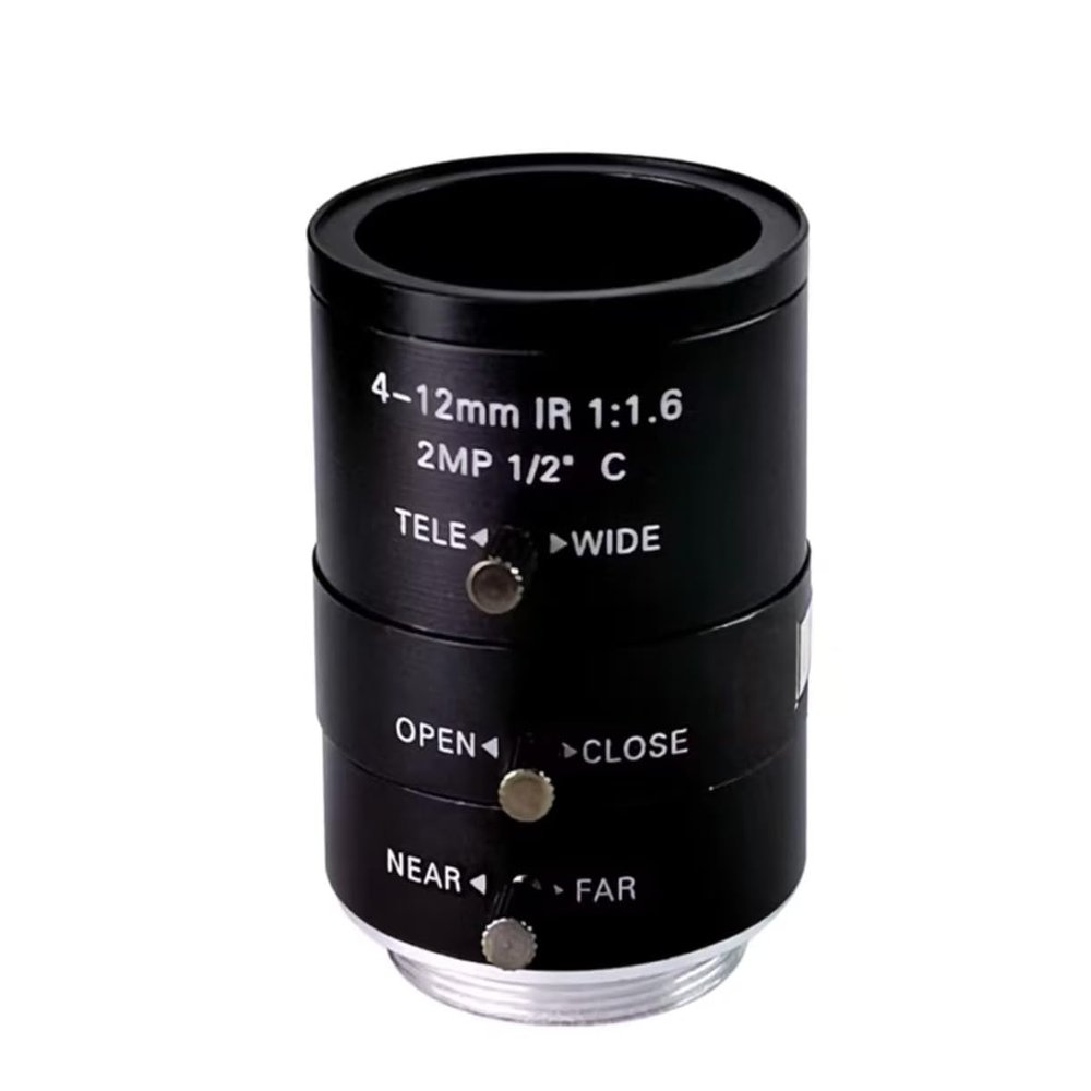 4-12mm Varifocal CCTV Lens for 2MP 1/2'' Sensor C Mount