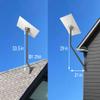 cekay Starlink Gen 3 Mount Kit, Adjustable Wall Roof Mount for Starlink V3 Standard Dish, 33.5" J Pole with Pipe Adapter, Reversible Standoff Arm, 360 Rotation, 20 Tilt, Heavy Duty Outdoor Mount view 2
