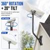 cekay Starlink Gen 3 Mount Kit, Adjustable Wall Roof Mount for Starlink V3 Standard Dish, 33.5" J Pole with Pipe Adapter, Reversible Standoff Arm, 360 Rotation, 20 Tilt, Heavy Duty Outdoor Mount view 3