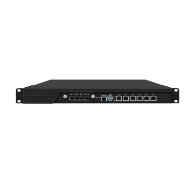 1U Firewall Appliance 10GB, OPNsense, VPN, Network Rackmount, Core I7 12700, RJ59, H61 / B660, 6 x Intel 2.5GbE I226-V, 4 x SFP+ XL710, 8G RAM, 64G SSD