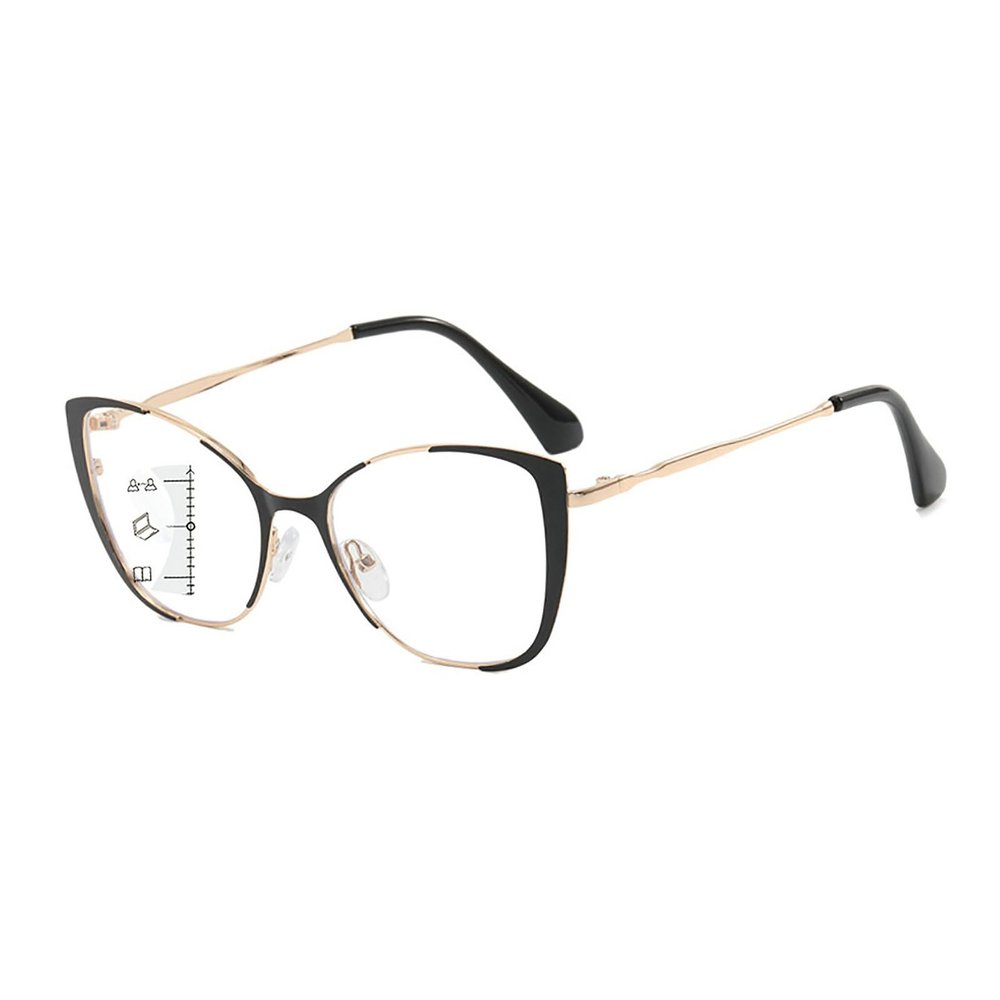 laureles Blue Light Blocking Progressive Multifocus Reading Glasses for Women Spring Hinges Computer Readers Female (C1, +2.00 Magnification)