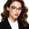 laureles Blue Light Blocking Progressive Multifocus Reading Glasses for Women Spring Hinges Computer Readers Female (C1, +2.00 Magnification) view 2