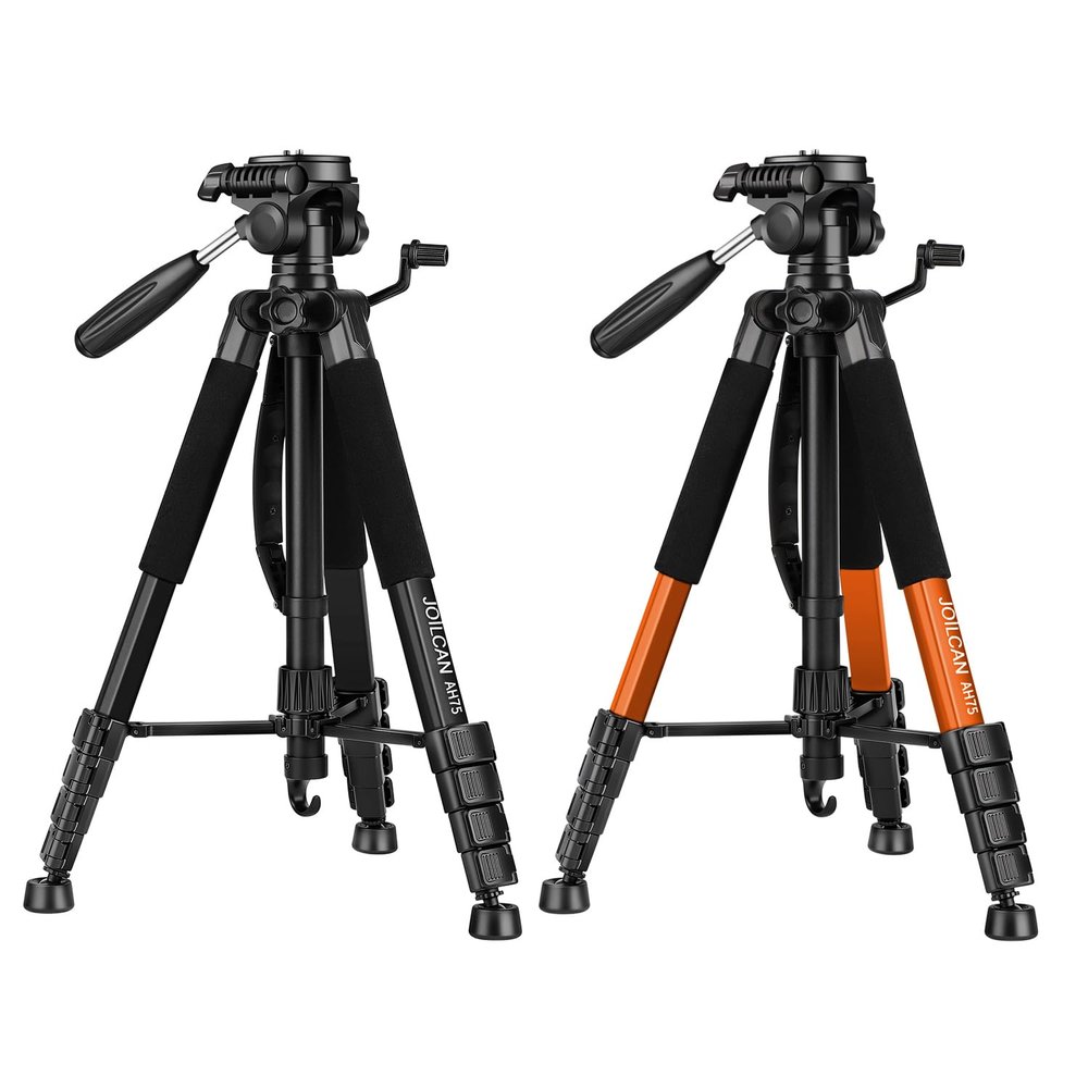 JOILCAN Tripod Camera Tripods, 74" Tripod for Camera Phone Video Recording, Heavy Duty Cameras Tripod Stand, Professional Travel DSLR Tripods Compatible with Canon iPhone, Max Load 15 LB