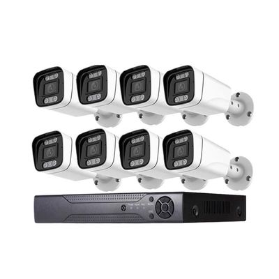 8CH 5MP DVR kit 8pcs 2MP 5MP AHD Camera Color Night Vision AI Face Detection CCTV System Kit Outdoor Security Video Surveillance (5MP,1TB)
