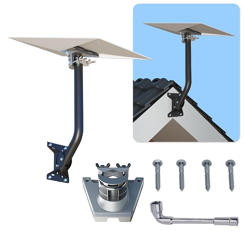 cekay Starlink Mount Kit, Adjustable Wall/Roof Mounting Kit Compatible with Starlink Gen3 Standard Dish (Includes 16.5" Pole and Adapter)