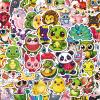 100 PCS Cute Stickers, Holographic Laminated Thickened Vinyl Big-Eye Animal Water Bottle Sticker Classroom| Easier to Peel Off| Scratch & Fade Resistant| No Curling| Reusable view 1