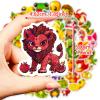 100 PCS Cute Stickers, Holographic Laminated Thickened Vinyl Big-Eye Animal Water Bottle Sticker Classroom| Easier to Peel Off| Scratch & Fade Resistant| No Curling| Reusable view 4