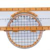Ehlivhall Aviation Navigation Plotter 360 Degree Rotating Circular Flight Ruler with Built-in Slide Rule Transparent ABS Pilot Chart Measuring Tool (Bar Circular Aviation Flight Ruler Orange CRP-5) view 3