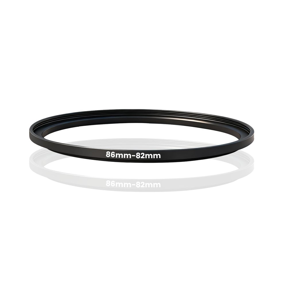 86-82mm Lens Filter Adapter Ring, CNC Machined Step Down Ring Adapter Filter Metal Stepping Rings Allows 86mm Lens to Fit 82mm UV/CPL/ND Filters & Cameras Converters