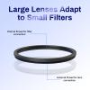 86-82mm Lens Filter Adapter Ring, CNC Machined Step Down Ring Adapter Filter Metal Stepping Rings Allows 86mm Lens to Fit 82mm UV/CPL/ND Filters & Cameras Converters view 2