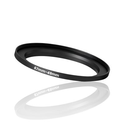 67-49mm Metal Step Down Ring Adapter Filter, Lens Filter Adapter Ring Durable Construction Stepping Rings Fits 67mm Lens to 49mm UV/CPL/ND Filters & Cameras Hoods Outdoor Photography Use
