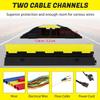 3 Pack of 1-Channel Rubber Cable Protector Ramps Heavy Duty 11000Lbs Load Capacity Cable Wire Cord Cover Ramp Speed Bump Driveway Hose Cable Ramp Protective Cover view 3