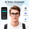 AI Smart Glasses with Real-Time Translation & Voice Assistant  Bluetooth Sunglasses with Noise-Cancelling Calls, Music, Touch Control, Photochromic Lenses, UV & Blue Light Protection-Black view 2