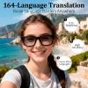 AI Smart Glasses with Real-Time Translation & Voice Assistant  Bluetooth Sunglasses with Noise-Cancelling Calls, Music, Touch Control, Photochromic Lenses, UV & Blue Light Protection-Black view 3