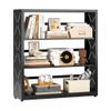 Kubohogar Book Shelf, 3 Tier Metal Bookshelf with Adjustable Shelves, Open Shelf Bookcase for Home Office & Living Room, CD Storage Racks, Black 31" Wide view 1
