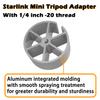 Starlink Mini Aluminum Tripod Adapter Mount with 1/4"-20 Thread, Compatible with 2024 and 2025 Starlink Mini Adapters (Adapter only Included) view 3
