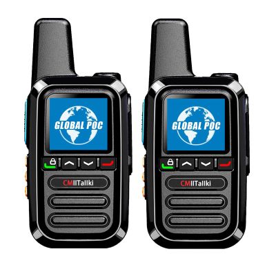 2PCS Global Network Walkie Talkie Unlimited Range Type-C Charging PoC Push-to-Talk Over Cellular Two Way Radio for Outdoor Hunting Hiking Car Journey Emergency