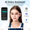 AI Smart Glasses with Real-Time Translation & Voice Assistant Bluetooth Sunglasses with Noise-Cancelling Calls, Music, Touch Control, Photochromic Lenses, UV & Blue Light Protection-Pink view 2
