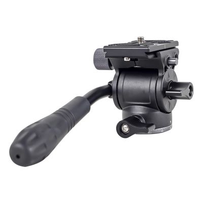Aluminum Alloy Fluid Dampening Ball Head with Adjustable Tension Control Portable Tripod Mount Fit for Action Cameras Single Tripod Accessory