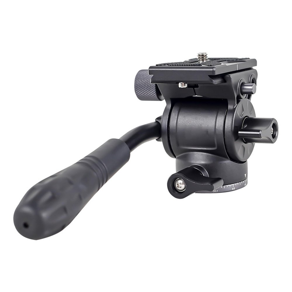 Aluminum Alloy Fluid Dampening Ball Head with Adjustable Tension Control Portable Tripod Mount Fit for Action Cameras Single Tripod Accessory