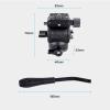 Aluminum Alloy Fluid Dampening Ball Head with Adjustable Tension Control Portable Tripod Mount Fit for Action Cameras Single Tripod Accessory view 3
