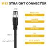 MECCANIXITY M12 8 Pin Straight Male Aviation Connector Cable, 3.3ft Waterproof IP67 Aviation Sensor Electrical Cable view 2