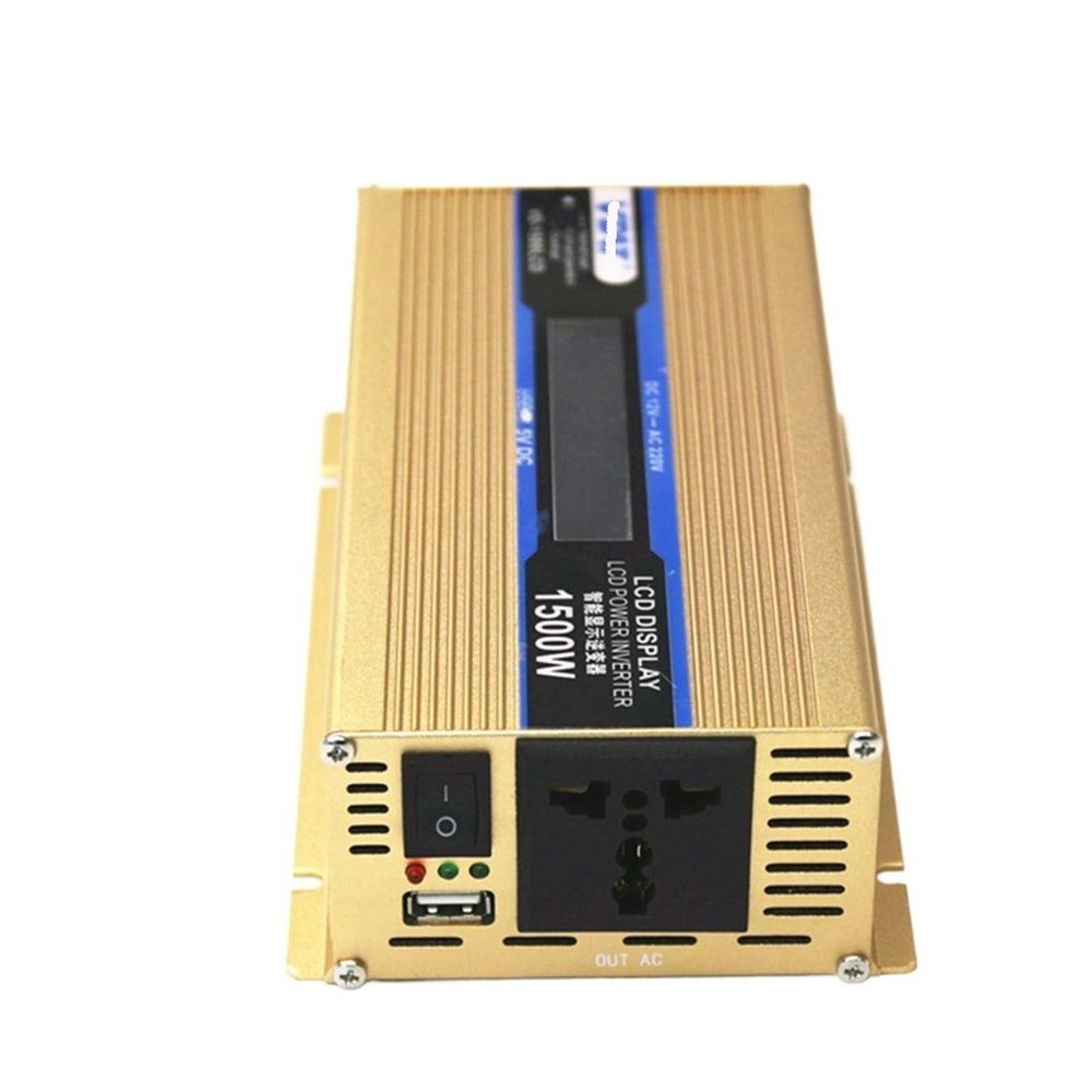 1500W modified wave inverter car with display(12V to 220V)