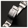 20mm 21mm 904L Watchbands NH35 NH36 Men Glide Lock Clasp Watch Strap Solid Stainless Steel Bracelet(Frosted silver 2) view 3