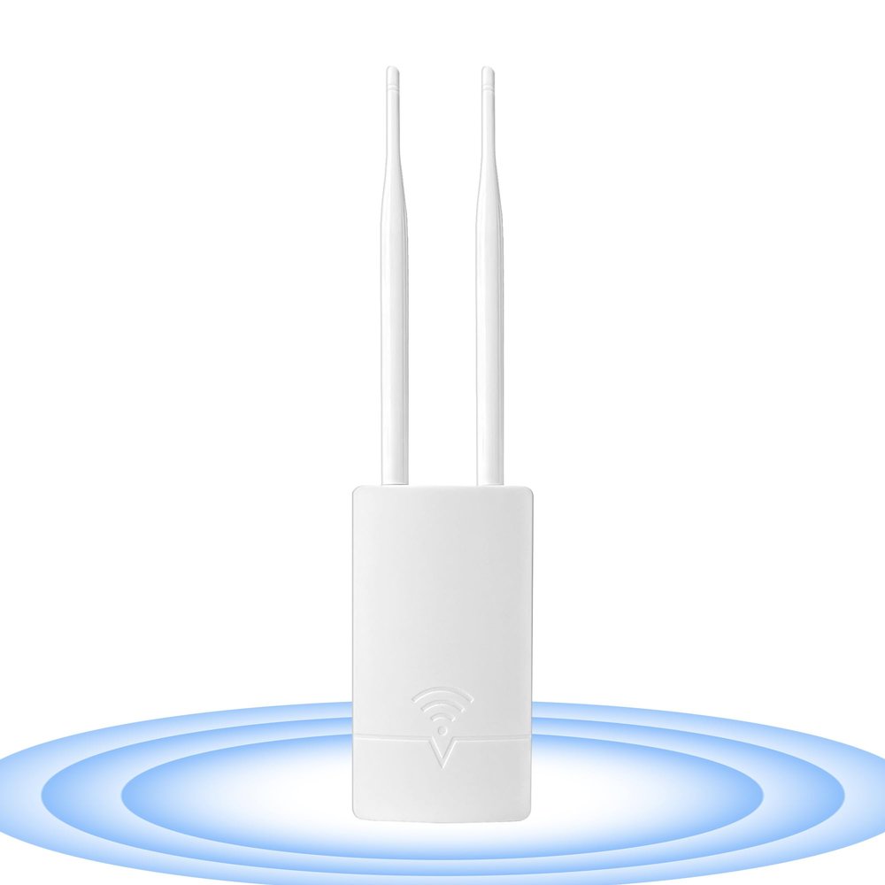 Outdoor WiFi Extender for Starlink Gen 3 Router, 300Mbps IP65 Waterproof WiFi Extender with Ethernet Over PoE, 984ft Coverage, Dual-Band Booster for Yard, Pool, Garage, Compatible with All Routers