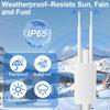Outdoor WiFi Extender for Starlink Gen 3 Router, 300Mbps IP65 Waterproof WiFi Extender with Ethernet Over PoE, 984ft Coverage, Dual-Band Booster for Yard, Pool, Garage, Compatible with All Routers view 4