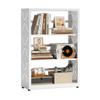 Kubohogar Metal Book Shelf, 3-Tier Bookshelf with Adjustable Shelves, White view 1