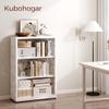 Kubohogar Metal Book Shelf, 3-Tier Bookshelf with Adjustable Shelves, White view 2