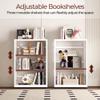 Kubohogar Metal Book Shelf, 3-Tier Bookshelf with Adjustable Shelves, White view 4