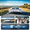 4K Dash Cam Front and Rear, 3 Channel Dash Camera with IMX335 Night Vision, WiFi GPS, Voice Control, 2K+1080P+1080P Dash Camera for Cars (64GB Card Included) Black view 2