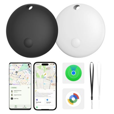 Air Tracker Tags for Android or iOS, Air Tracker Tag-2 Pack Smart Tag, Dual System Both iOS and Android Tracker Tags, Find My or Google'S Find Hub App, Keys Finder Item Locator for Wallets, Suitcases