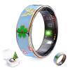 Koepovk Smart Ring for Women & Men,Fitness Ring,Couple Rings,Health Ring Tracker with Heart Rate Monitor,Sleep Ring,Cute Ring,Step Ring, for iOS Android Pink/Blue Inteligente (Blue, #10) view 1