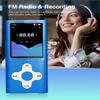 64GB MP3 Player,1.8 inch Screen Portable Music Player with Build-in Speaker/Photo/Video Play/FM Radio/Voice Recorder/E-Book Reader,Earphones/USB Included (Blue) view 3