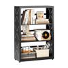 Kubohogar Book Shelf, 3 Tier Metal Bookshelf with Adjustable Shelves, Open Shelf Bookcase for Home Office & Living Room, CD Storage Racks, Black 23" Wide view 1