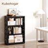 Kubohogar Book Shelf, 3 Tier Metal Bookshelf with Adjustable Shelves, Open Shelf Bookcase for Home Office & Living Room, CD Storage Racks, Black 23" Wide view 4