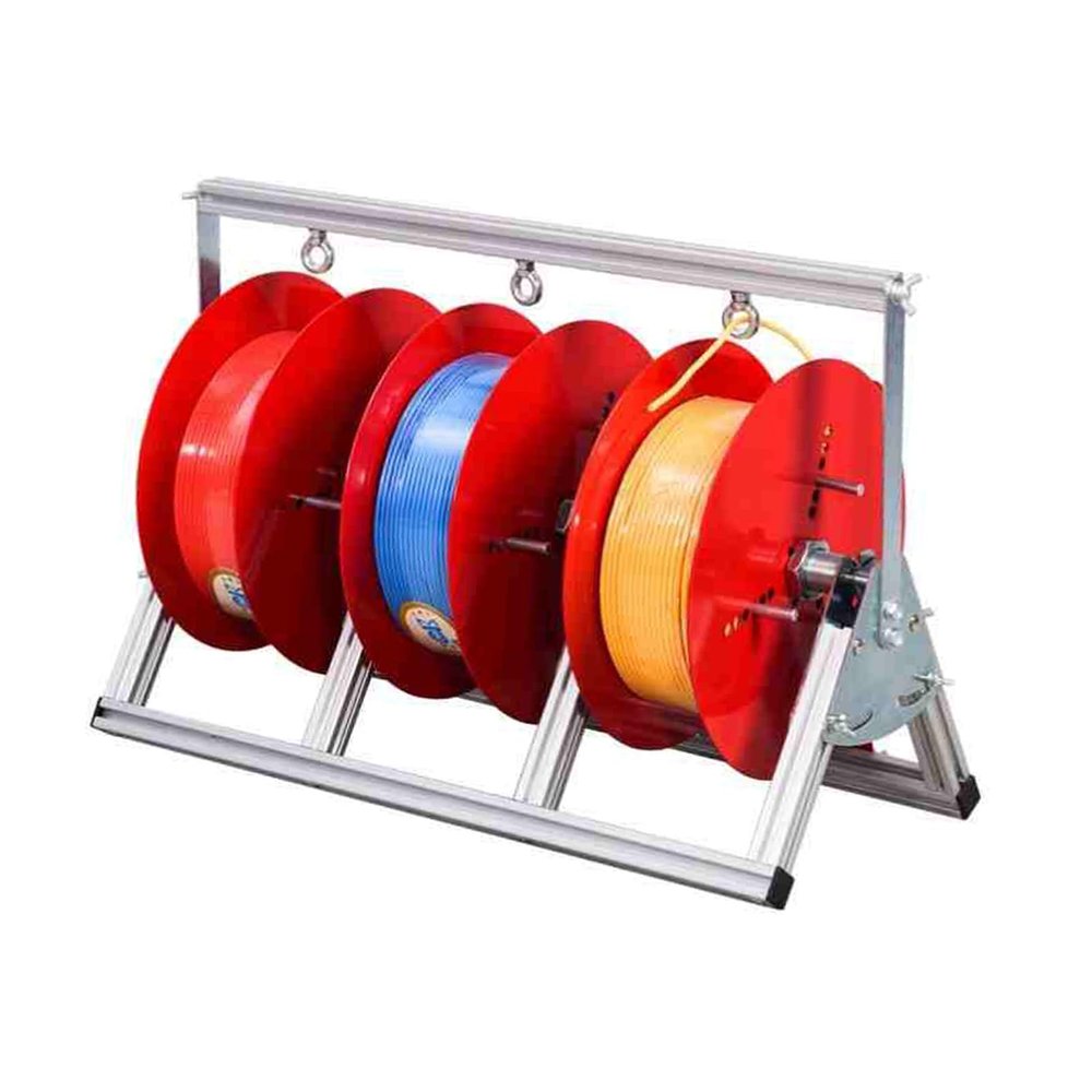 3-5 Reel Electrical Wire Spool Holder,Folding Wire Spool Rack,Floor Cable Dispenser,for Electrical Industrial and Retail Use(3 reel)