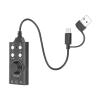 Bewinner USB External Stereo Speed Tab with Volume Control for PC Laptop - Sound Surrounding 7.1 Immersive for Gamers, Plug and Play - Black ABS Material view 1