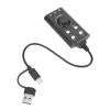 Bewinner USB External Stereo Speed Tab with Volume Control for PC Laptop - Sound Surrounding 7.1 Immersive for Gamers, Plug and Play - Black ABS Material view 2