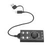 Bewinner USB External Stereo Speed Tab with Volume Control for PC Laptop - Sound Surrounding 7.1 Immersive for Gamers, Plug and Play - Black ABS Material view 3