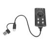 Bewinner USB External Stereo Speed Tab with Volume Control for PC Laptop - Sound Surrounding 7.1 Immersive for Gamers, Plug and Play - Black ABS Material view 4