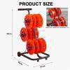 Cable Dispenser with Wheel,Wire Spool Rack,Electrical Wire Spool Holder Cart with Storage Tray,for Electrical Industrial and Retail Use(Without tool box,6 reel) view 2