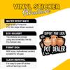 3 Pcs Support Your Local Pot Dealer Pottery Stickers, Funny Clay Ceramic Wheel Vinyl Decals for Laptop, Notebook, Journal, Hydro Flask, Car Bumper, Gift for Students, Teachers, Friends 4 Inches view 3